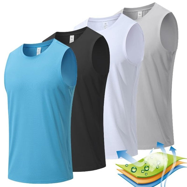 Men's Workout Tank Tops Sleeveless Gym Shirts Bodybuilding Fitness Muscle Tee Shirts Tops