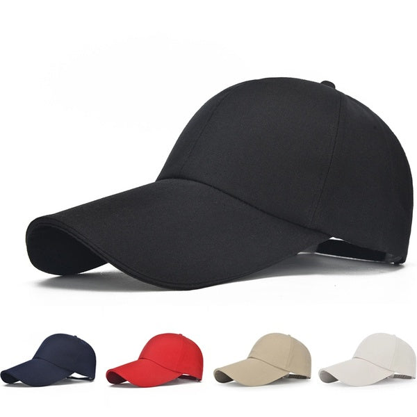 TOHUIYAN longue visière casquette décontracté en plein air os Baseball chapeau pour hommes femmes toile pêche chapeaux été Protection solaire casquet