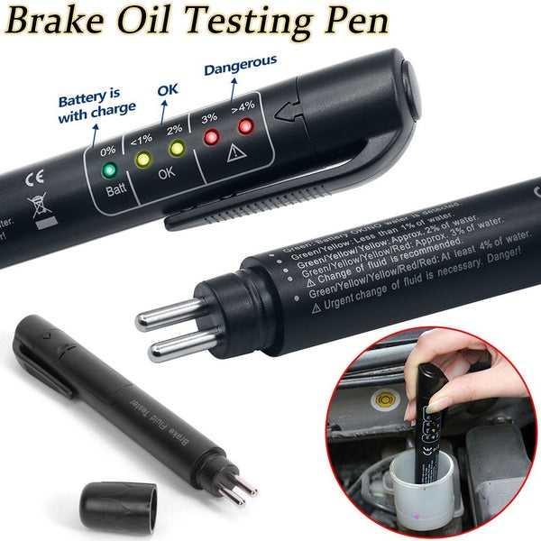 Car Brake Fluid Testing Pen Accurate Oil Quality Checker Universal Car Brake Liquid Digital Tester Vehicle Auto Automotive Testing Tool(without Batte