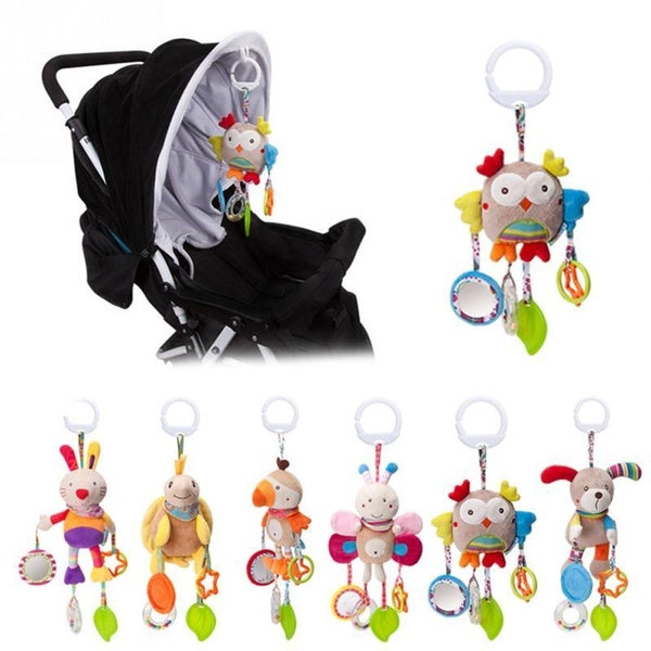 1Pc Rattle Toys for Baby Cute Puppy Bee Stroller Toy Rattles Mobile for Baby Trolley 0-12 Months Infant Bed Hanging Gift