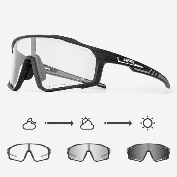 Photochromic Sunglasses Men Women Discoloration Cycling Glasses MTB Road Sport Bike Eyewear Anti-UV Riding Bicycle Goggles