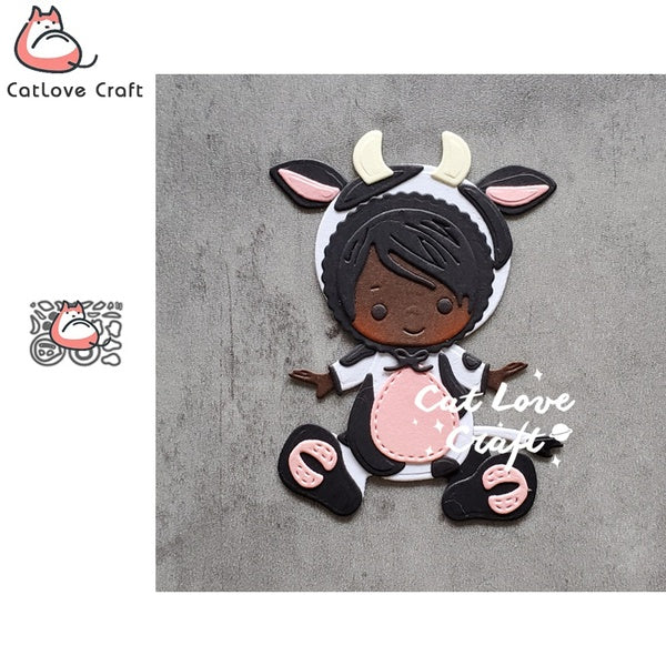 Catlove vache bébé Animal métal matrices de découpe Scrapbooking moule pochoir découpes carte faisant bricolage artisanat gaufrage nouveaux matrices