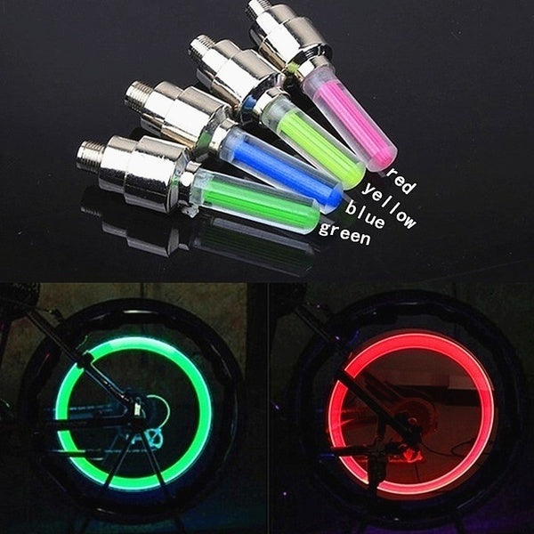 2-4 PCS LED Flash Tire Wheel Valve Cap Light pour voiture Motorbicycle Bike Bicycle Wheel Light Tire