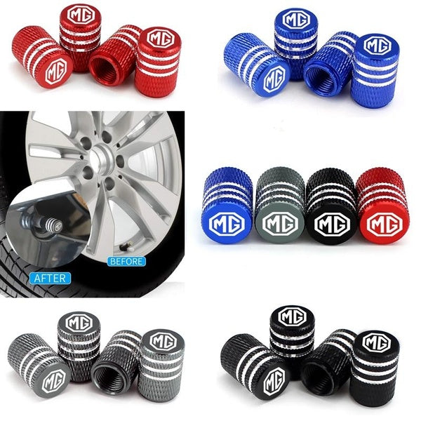 4pcs Car Wheel Tire Valve Caps Air Dustproof Cover for Morris Garages MG ZS EV HS GS GT TF ZR 5 6 7 EZS EHS MG3 MG6 Accessories