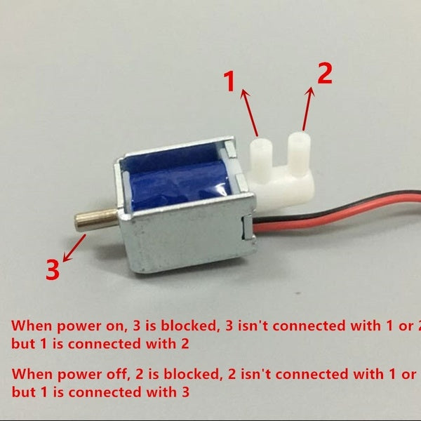 DC 4.5V 24V 6V 12V Mini Micro Solenoid Air Gas valve Release exhaust discouraged Valve Switch 2-position 3-way