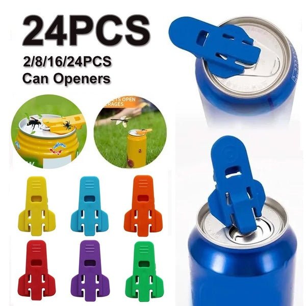 2-8-16-24Pcs Simple Portable Bottle Opener Reusable Easy Can Opener Sealed Drink Beer Cola Opener Lid Remover Kitchen Supplies Camping Tools