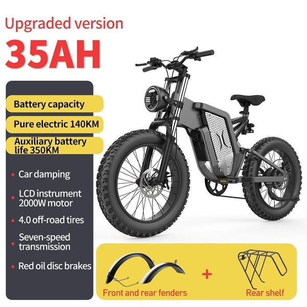 X20 Electric Bike 20 inch Fat Tire Off Road Ebike 2000W 48V 35AH Powerful Mountain Electric Bicycle For Adults Cycling Ebikes