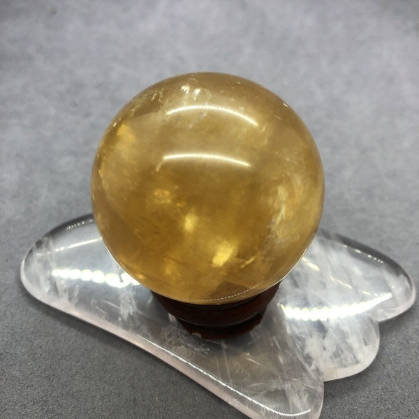 3.5-4.5cm Citrine boule spéculum décoration en pierre naturelle cristal quartz