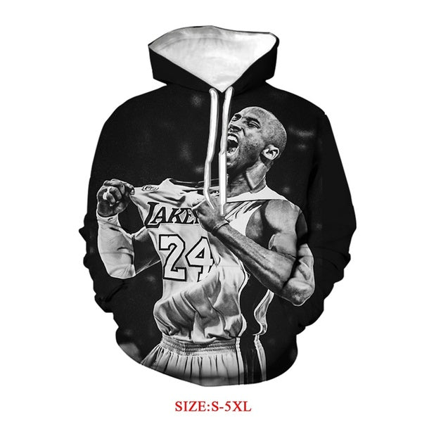 2022 New Fashion Design Basketball Legend Mamba Kobe Bryant Basketball Sweatshirt Men - Women Fashion Street Casual 3D Printed Hoodie - T-Shirt(1pc)