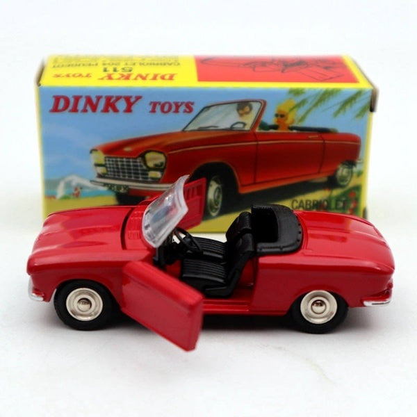 Atlas 1:43 Dinky Toys 511 Cabriolet 204 Peugeot Red Diecast models car Limited Edition Collection gift