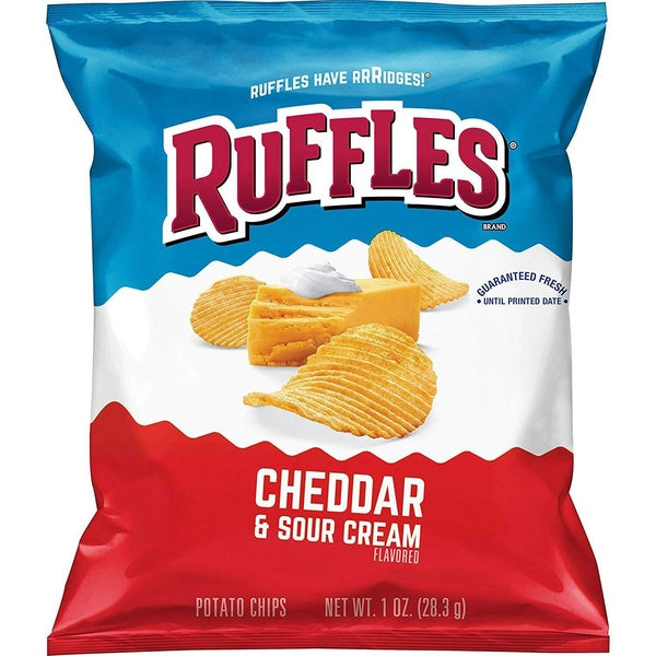 Ruffles Cheddar & Sour Cream Potato Chips (1 oz, 50 ct)