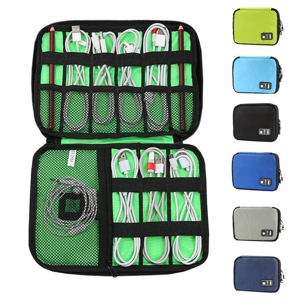 1pc Electronics Organizer Travel Bag Portable Digital Storage Bag Multi-functional Gadget Pouch Bag Electronic Accessories Packet for For Hard Drives Matron Inn