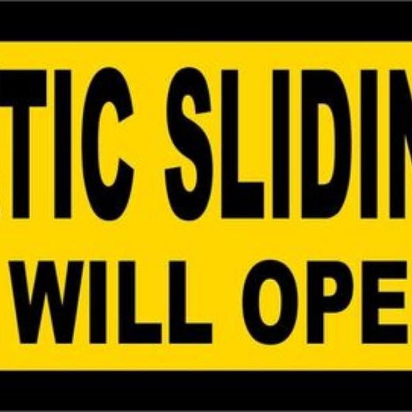 8in x 2in Automatic Sliding Door Driver Will Open Vinyl Sticker Car Sign Decal