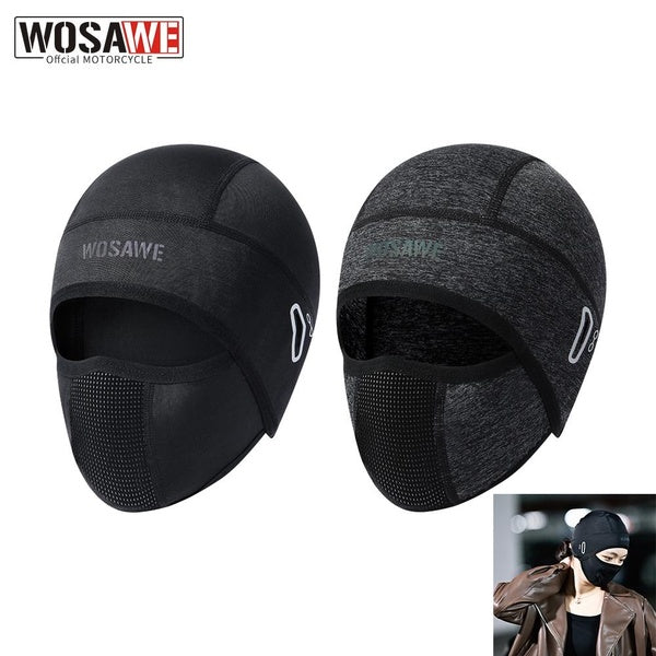 WOSAWE Balaclavas Motorcycle Full Face Mask Riding Breathable HEadgear with Glasses Holes Outdoor Sports Protection Caps