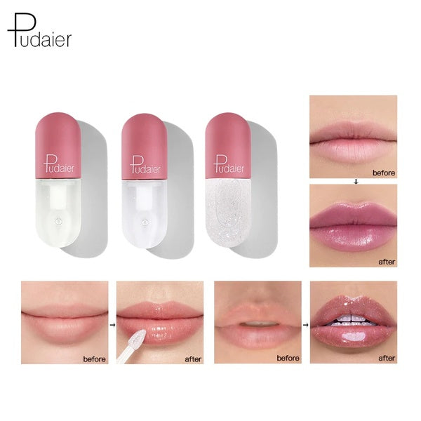Health & Beauty Pudaier Lip Plumper Lipstick set Volumising Moisturizing Lip Repairing Reduce gloss Lip Fine Line Brighten Natural Makeup