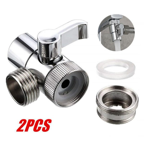 Switch Faucet Adapter Kitchen Sink Splitter Diverter Valve Connector Water Tap 1-2pcs