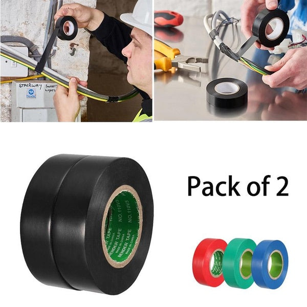 Insulating Tape 18mm x20M x 0.1mm PVC Electrical Tape Max. 600V 2pcs