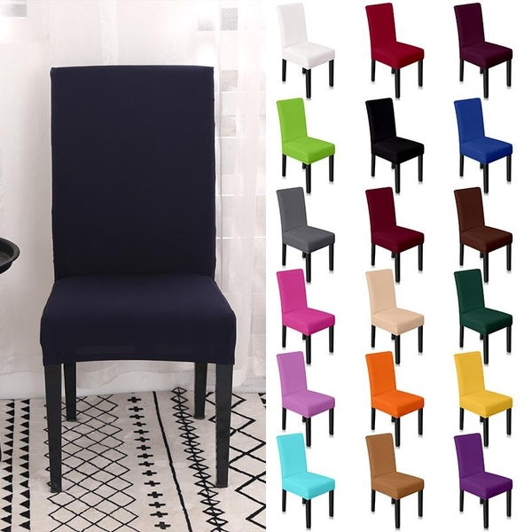 1PC Velvet Shiny Fabric Chair Covers Universal Size Stretch Chair Covers Seat Case Slipcovers For Dining Room