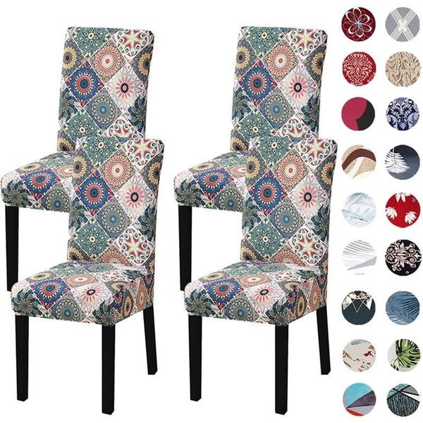 Dining Room Chair Covers,Stretch Spandex Kitchen Chair Slipcovers Removable Washable Kitchen Chair Covers Protector for Dining Room,Hotel,Ceremony,Un