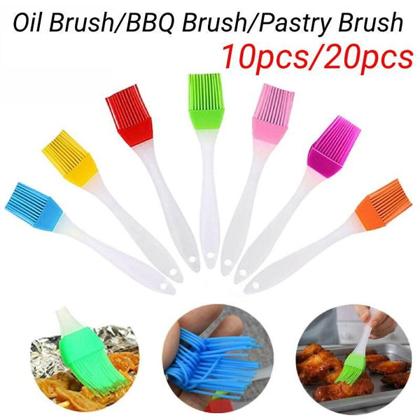 10pcs-20pcs Barbecue Brush High Temperature Resistant Silicone Oil Brush Basting Pastry Brush BBQ Baking Cooking Brush Kitchen Tools