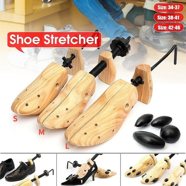 1PC Shoe Stretcher Wooden Shoes Tree Shaper Rack Pine Wood Shoe Tree Adjustable Flats Pumps Boots Expander Trees for Men Women