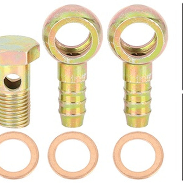 2 Sets 14mm Banjo Internal Diameter Banjo Hose Barb Bolt Fittings Banjo Bolt Washer for Motorcycle Car