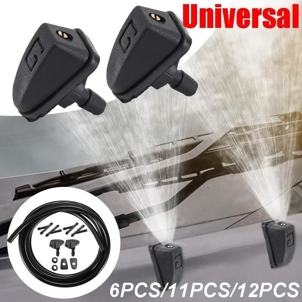 6-11-12PCS Car Front Windshield Windscreen Wiper Nozzle Washer Jet Nozzles Universal Water Fan Spout Cover Washer Outlet Adjustment