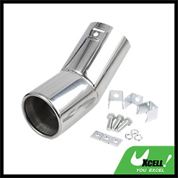 63mm Inlet Chrome Curved Car Vehicle Exhaust Muffler Ends Tail Pipe Tip