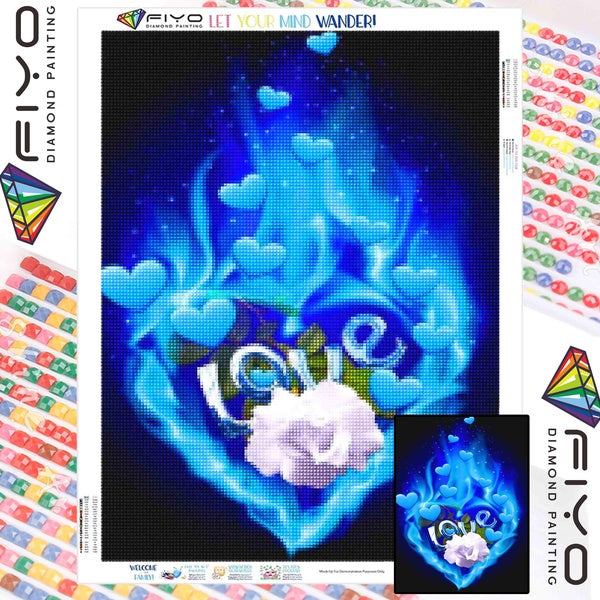 FIYO Heart Diamond Painting Kits For Adults DIY Love 5D Diamond Mosaic Diamond Painting Home and Kitchen Fashion Canvas Pictures Wall Decoration Gift