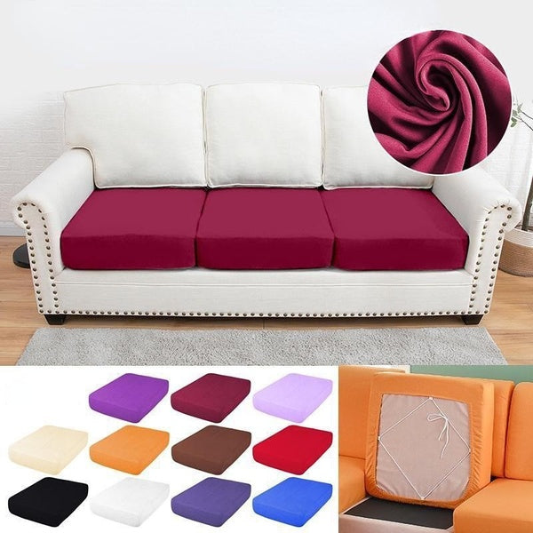 1-2-3 Seaters Ice Silk Sofa Cushion Cover Elastic Sofa Mat Seat Cushion Cover Home Indoor Furniture Decor 11 Colors