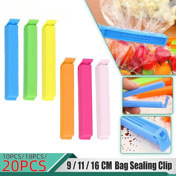 20pcs-18pcs-10pcs Plastic Chip Clips Bag Sealing Clips for Food and Snack Storage - Food Fresh Keeping Chips Bread Bag Clamp Sealer for Home and Kitc