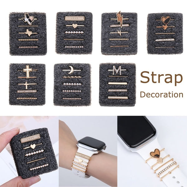 Anneau de décoration pour bracelet de montre Apple Charms décoratifs Bijoux en diamant pour iWatch pour montre samsung pour montre Bracelet cuir sili