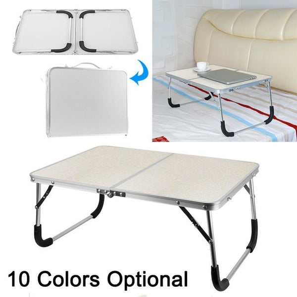 Foldable Laptop Table Folding Camping Table Aluminium Picnic Portable Party BBQ Portable Lap Desk Picnic Bed Tray Tables Snacks