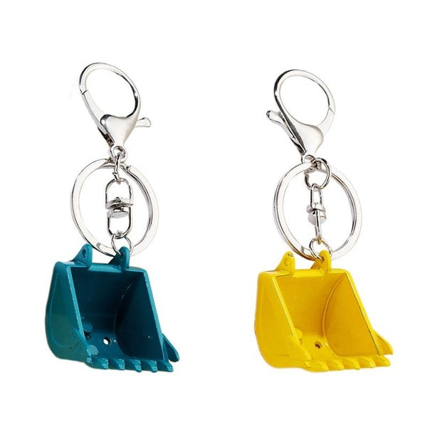 Alloy Bulldozer Keychain Three-dimensional Excavator Tools Car Key Pendant Accessories Metal Key Ring Pendant Matron Inn