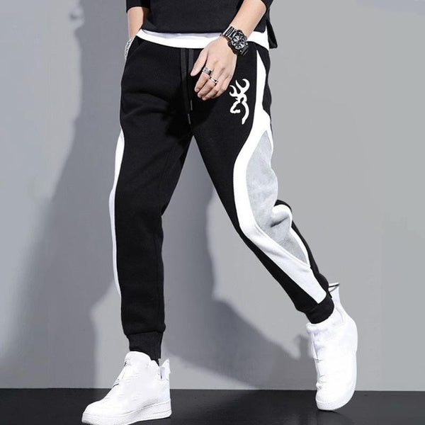 Pantalon de survêtement patchwork streetwear tendance pour hommes, joggeurs de sport, jogging, fitness, pantalon décontracté pour hommes