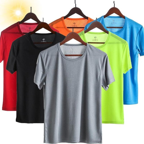 Lightweight Quick Dry Sport T-Shirt For Men - Breathable And Moisture Wicking Sweatproof Top For Fitness, Training, Running, And Gym Workouts