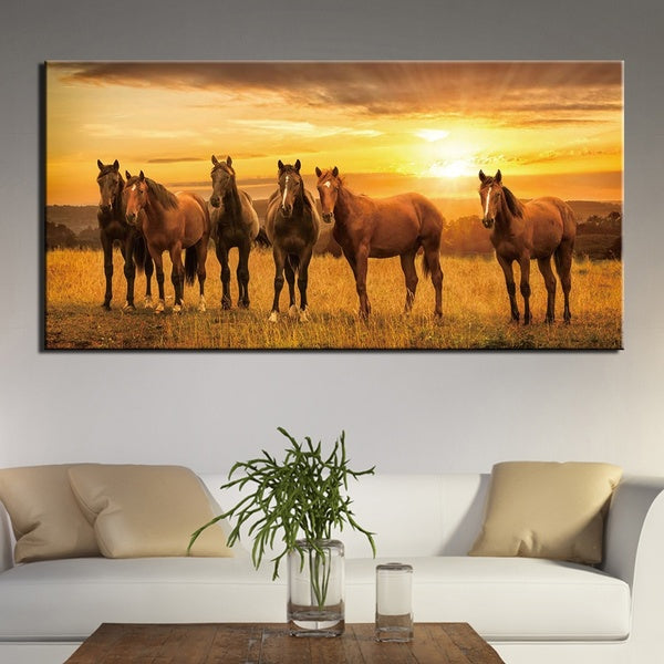 Horse Poster Art Picture Prints White and Black Animal Canvas Painting Modern Living Room Wall Art Canvas Mural Pop Home Decor