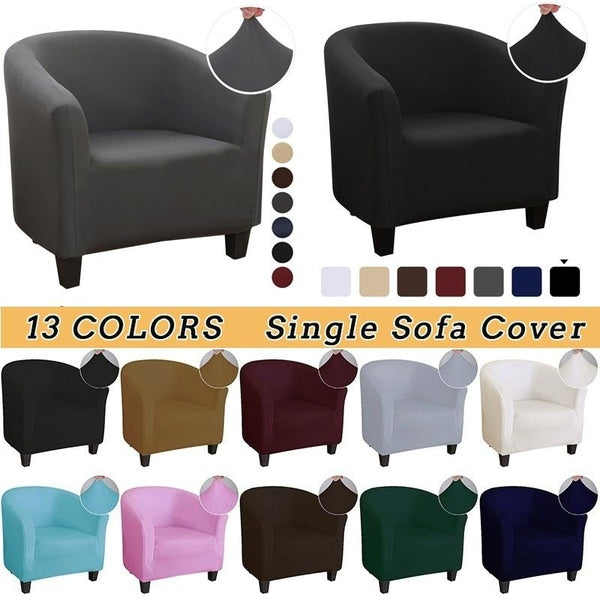 Stretch Sectional Elastic Sofa Tub Chair Covers for Living Room 1 Seat Slipcover Single Seater Furniture Couch Armchair Cover