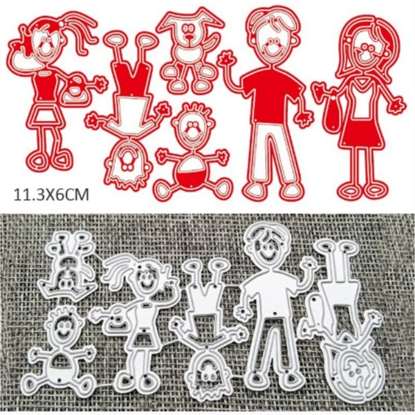 New Family Members Craft Metal Templates Cutting Dies Stencil Scrapbooking Album Paper Cards Decorative Craft Embossing Die