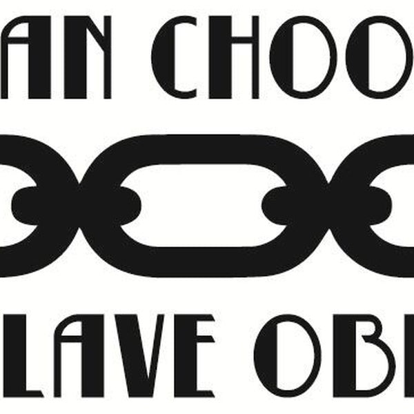 2PCS A Man Chooses A Slave Obeys - Bioshock Vinyl Decal Laptop Decal Bumper Sticker