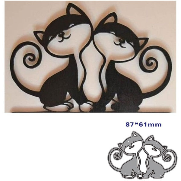 New Arrival Cartoon Cat Stitched Metal Cutting Die DIY Scrapbooking Craft Embossing Making Stencil Template