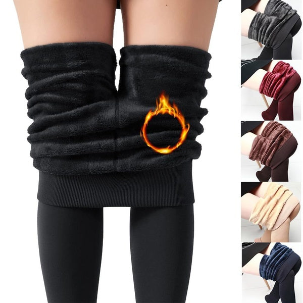 Hiver Chaud Leggings Femmes Élastique Thermique Legging Pantalon Polaire Doublé Épais Collants