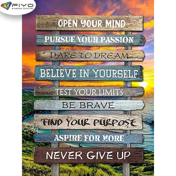 FIYO Flag DIY 5D Diamond Painting Full Drill with Number Kits Home and Kitchen Fashion Mosaic Diamond Painting Canvas Wall Decoration Gift Crafts for