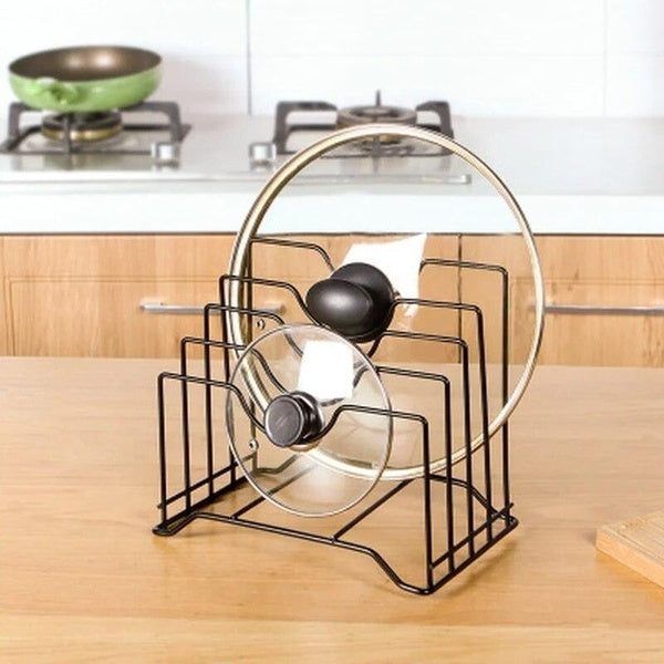 1PC Pot Lid Rack Storage Pan Lid Cover Cabinet Pantry Holder Rack Organizer Multifunctional Kitchen Tool
