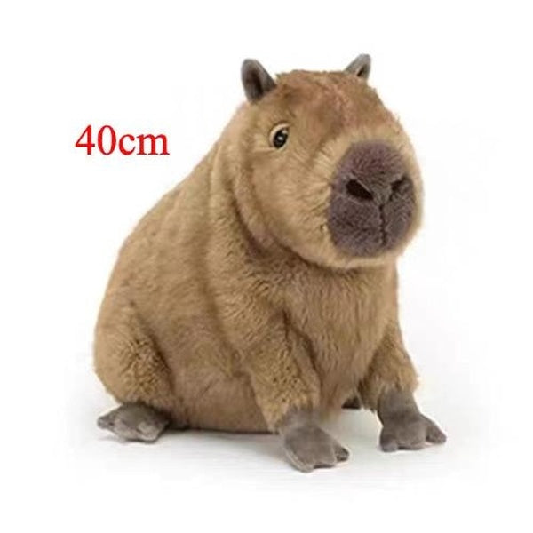 16" -40cm Capybara Plush Toy Lifelike Rodent Simulation Capybara Stuffed Animals Soft Crawling Unique Plushies Toys Model Dolls Collection for Kids C