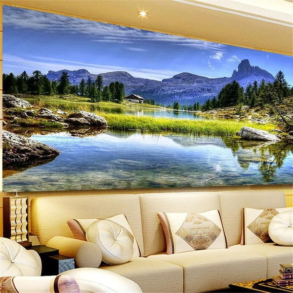 5D Diamond Painting Natural Scenery Full Diamond Art Embroidery Large Restaurant Office Home Decor Diamond Cross Stitch Kits