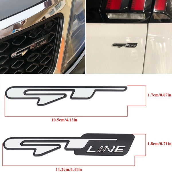 For Kia Car Door Grill Trunk GT Line Logo Badge Emblem Sticker Decal For K2 K3 K4 K5 KX3 KX5 KX7 Optima Stinger Proceed Sportage