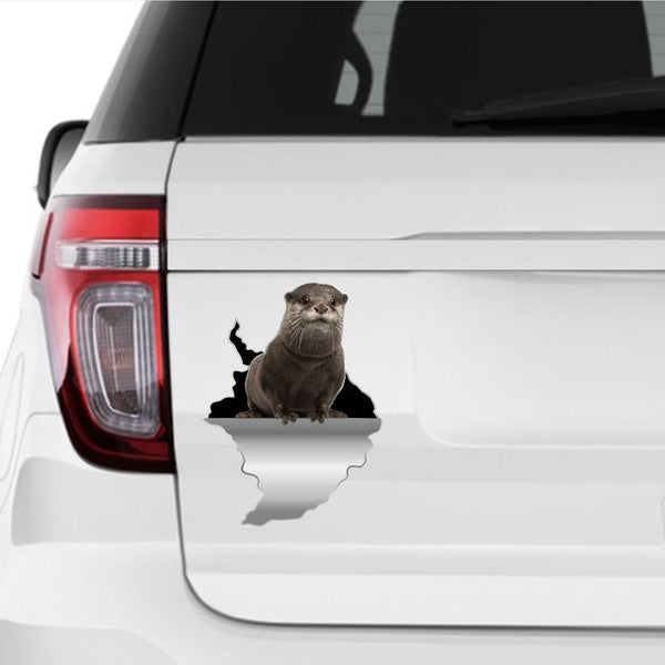 3D Otters Sticker Waterproof Funny Car Truck Window Bumper Vinyl Decal Animal Sticker