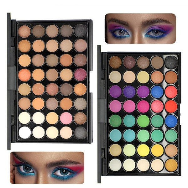 New Glitter Eyeshadow 40 Color Matte Makeup Kit, Eyeshadow Matte Pearlescent Earth Color Eyeshadow Box, Smoky Makeup, Multi-color Eyeshadow, Eye Make