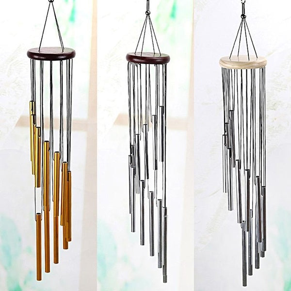 12 Tubes carillons éoliens métal vent cloches nordique classique fait à la main ornement jardin Patio extérieur tenture murale décor à la maison